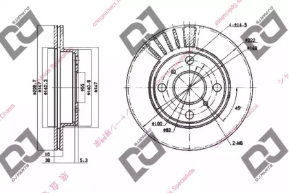 Тормозной диск DJ PARTS BD1556